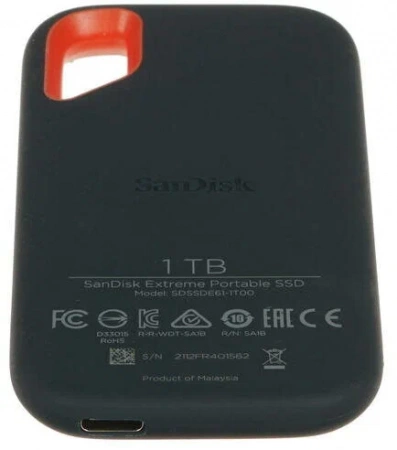 1 ТБ Внешний SSD SanDisk Extreme Portable V2, USB 3.2 Gen 2 Type-C, черный фото в интернет-магазине gdrone.ru