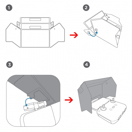 Солнцезащитный козырек (бленда) пульта DJI RC-N1 (CYNOVA) фото в интернет-магазине gdrone.ru