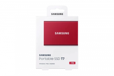 Портативный SSD USB 3.2 T7 1ТБ MU-PC1T0H (Красный) фото в интернет-магазине gdrone.ru