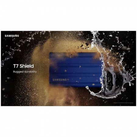 Портативный SSD Samsung T7 Shield 2TB MU-PE2TO (Синий) фото в интернет-магазине gdrone.ru