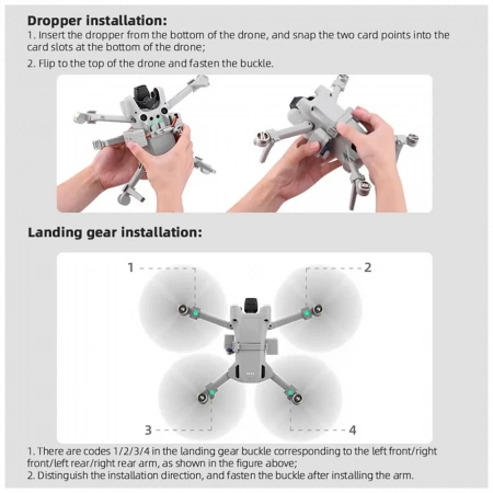 Система сброса и доставки груза для квадрокоптера DJI mini 3 pro фото в интернет-магазине gdrone.ru
