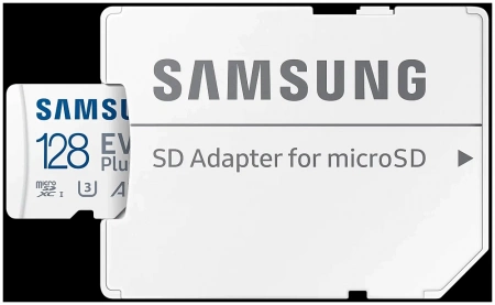 Карта памяти Samsung microSDXC 128 ГБ Class 10, V30, A2, UHS-I U3, R 130 МБ/с, адаптер на SD фото в интернет-магазине gdrone.ru