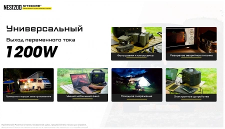 Портативная зарядная станция NITECORE NES1200 фото в интернет-магазине gdrone.ru