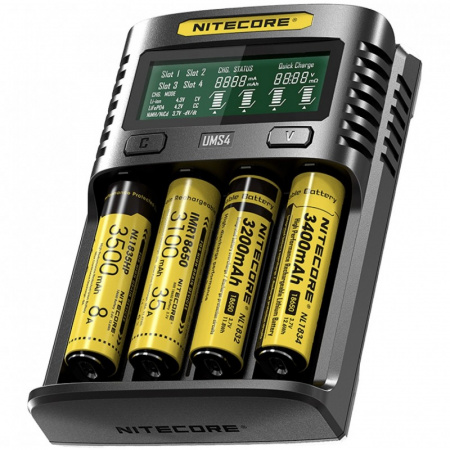 Зарядное устройство NITECORE UMS4 18650/21700 фото в интернет-магазине gdrone.ru