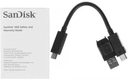 1 ТБ Внешний SSD SanDisk Extreme Portable V2, USB 3.2 Gen 2 Type-C, черный фото в интернет-магазине gdrone.ru