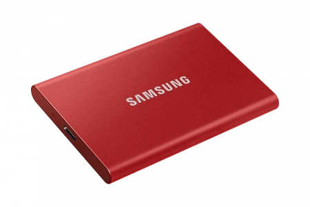 Портативный SSD USB 3.2 T7 2TB MU-PC2T0H (Красный) фото в интернет-магазине gdrone.ru
