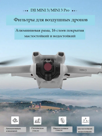 Оптический фильтр MyPads UV CPL ND8PL ND16PL ND32PL ND64PL для квадрокоптера DJI MINI 3 / DJI MINI 3 Pro фото в интернет-магазине gdrone.ru