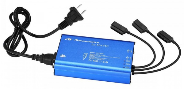 Зарядное DJI Mavic Pro для 3-х аккумуляторов и пульта (YX) фото в интернет-магазине gdrone.ru