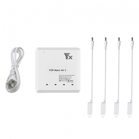 Зарядное устройство для 4 аккумуляторов DJI Mavic Air 2 / Air 2S, пульта и мобильного устройства (YX) фото в интернет-магазине gdrone.ru