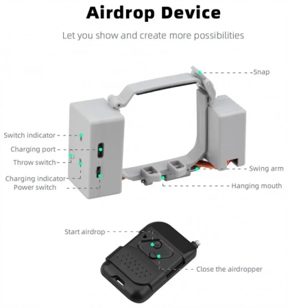 Система сброса и доставки груза для квадрокоптера DJI mini 3 pro фото в интернет-магазине gdrone.ru