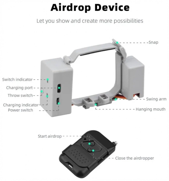 Система сброса и доставки груза для квадрокоптера DJI mini 3 pro фото в интернет-магазине gdrone.ru