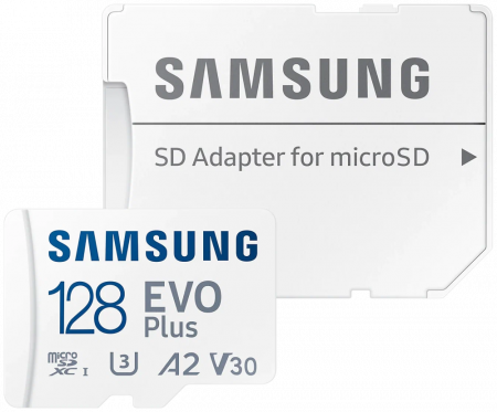 Карта памяти Samsung microSDXC 128 ГБ Class 10, V30, A2, UHS-I U3, R 130 МБ/с, адаптер на SD фото в интернет-магазине gdrone.ru