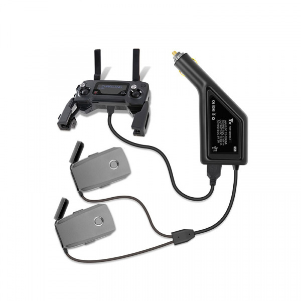 Автомобильное зарядное устройство для 2 аккумуляторов и пульта DJI Mavic 2 (YX) фото в интернет-магазине gdrone.ru