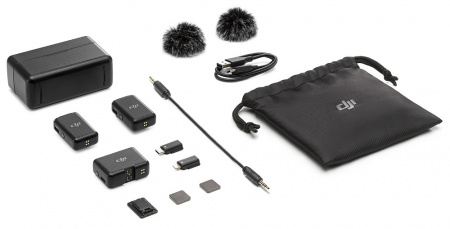 Микрофон DJI Mic (2 передатчика + 1 приёмник + зарядный кейс) фото в интернет-магазине gdrone.ru