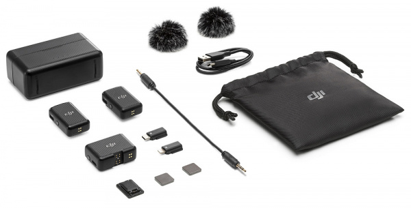 Микрофон DJI Mic (2 передатчика + 1 приёмник + зарядный кейс) фото в интернет-магазине gdrone.ru