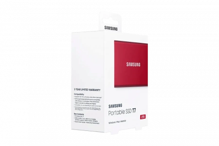 Портативный SSD USB 3.2 T7 2TB MU-PC2T0H (Красный) фото в интернет-магазине gdrone.ru