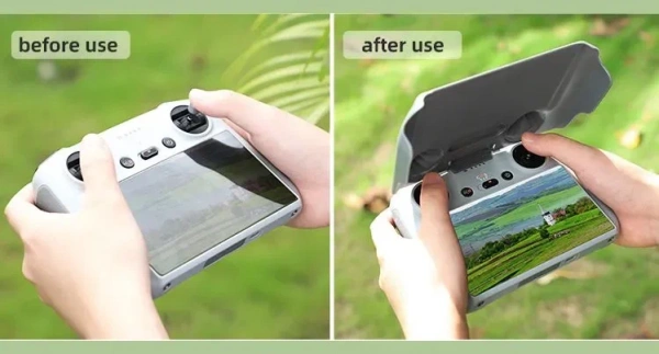 Защитный чехол пульта DJI RC Mini 3 Pro с козырьком от бликов фото в интернет-магазине gdrone.ru