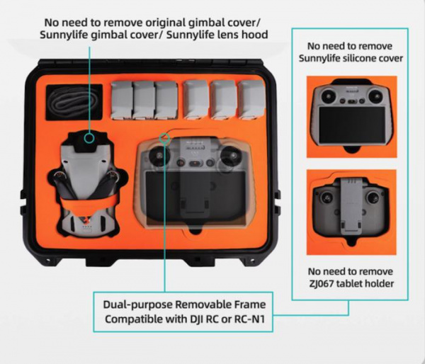 Жесткий кейс для DJI Mini 3 Pro (MM3-C81) SunnyLife фото в интернет-магазине gdrone.ru