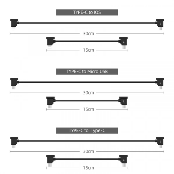 Кабель 30 см Type C - IOS BRDRC фото в интернет-магазине gdrone.ru