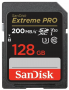 Карта памяти SanDisk SDXC 128 ГБ Class 10, V30, UHS-I U3, 1 шт., черный фото в интернет-магазине gdrone.ru