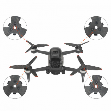 Пропеллеры из углеродного волокна для DJI FPV, прочные и легкие пропеллеры карбон фото в интернет-магазине gdrone.ru