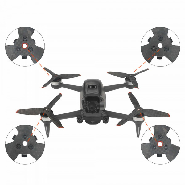 Пропеллеры из углеродного волокна для DJI FPV, прочные и легкие пропеллеры карбон фото в интернет-магазине gdrone.ru