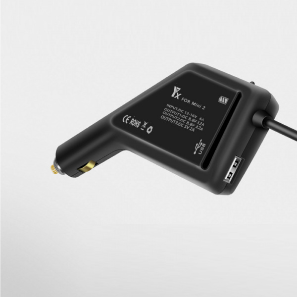 Автомобильное зарядное устройство для 2 аккумуляторов и пульта DJI Mini 2 / Mini SE / Mini 2 SE (YX) фото в интернет-магазине gdrone.ru
