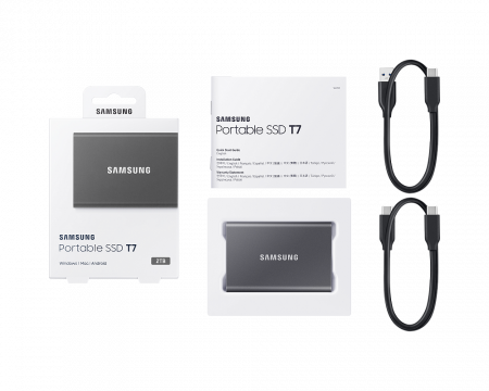 Портативный SSD USB 3.2 T7 2TB MU-PC2T0H (Серый) фото в интернет-магазине gdrone.ru