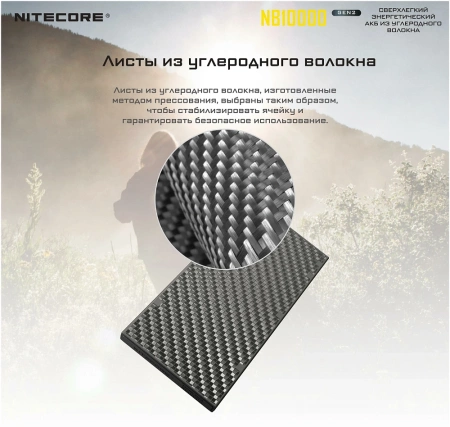 Расширенный аккум. блок NITECORE NB10000 Power Bank (Черный) фото в интернет-магазине gdrone.ru